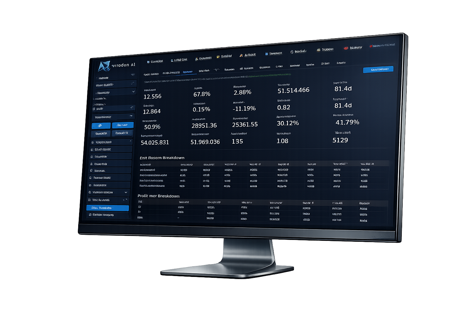 AutoBuy AI dashboard on a monitor